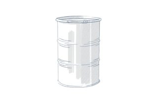 Illustration of a lidded drums